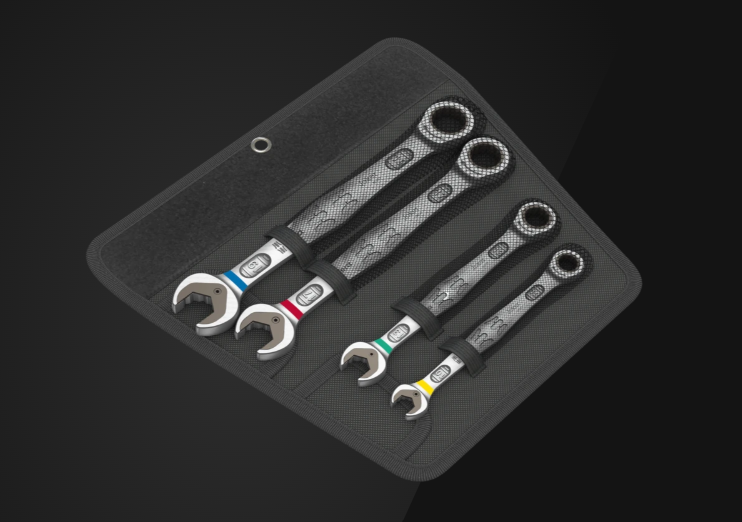 Assortimento di chiavi combinate a cricchetto Wera – 4 pezzi